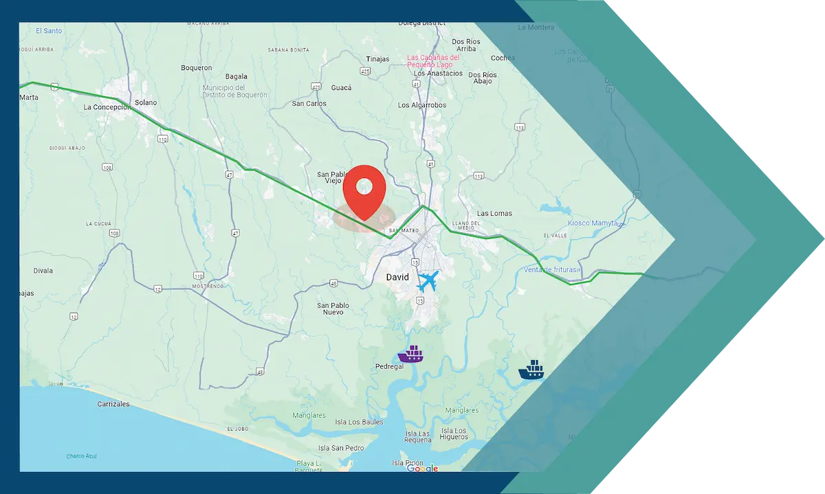 Mapa de accesos estratégicos a PLIO